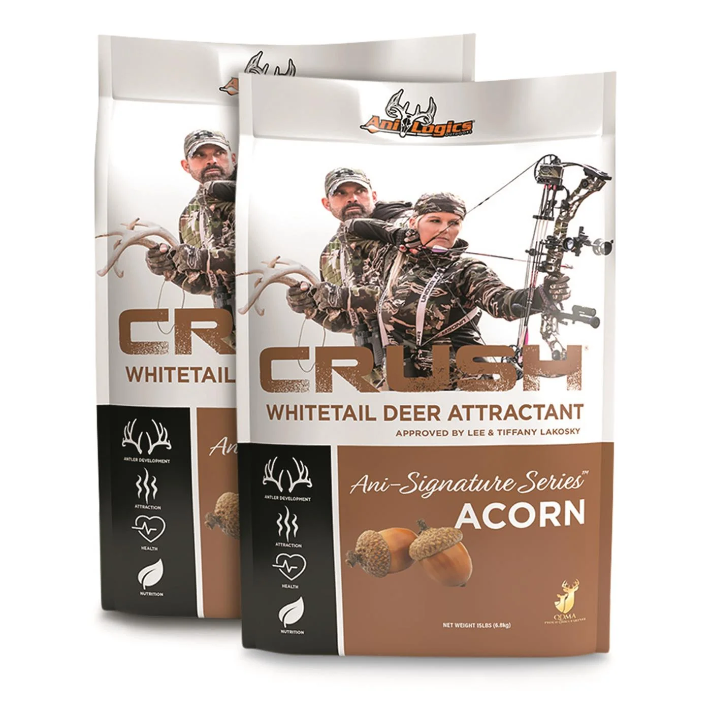 Ani-Logics Outdoors Crush Acorn Granular Deer Attractant 15 lb Bag, 2 Pack