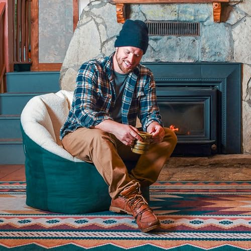 Big Joe Milano Lenox Denim Cobalt Beanbag Chair