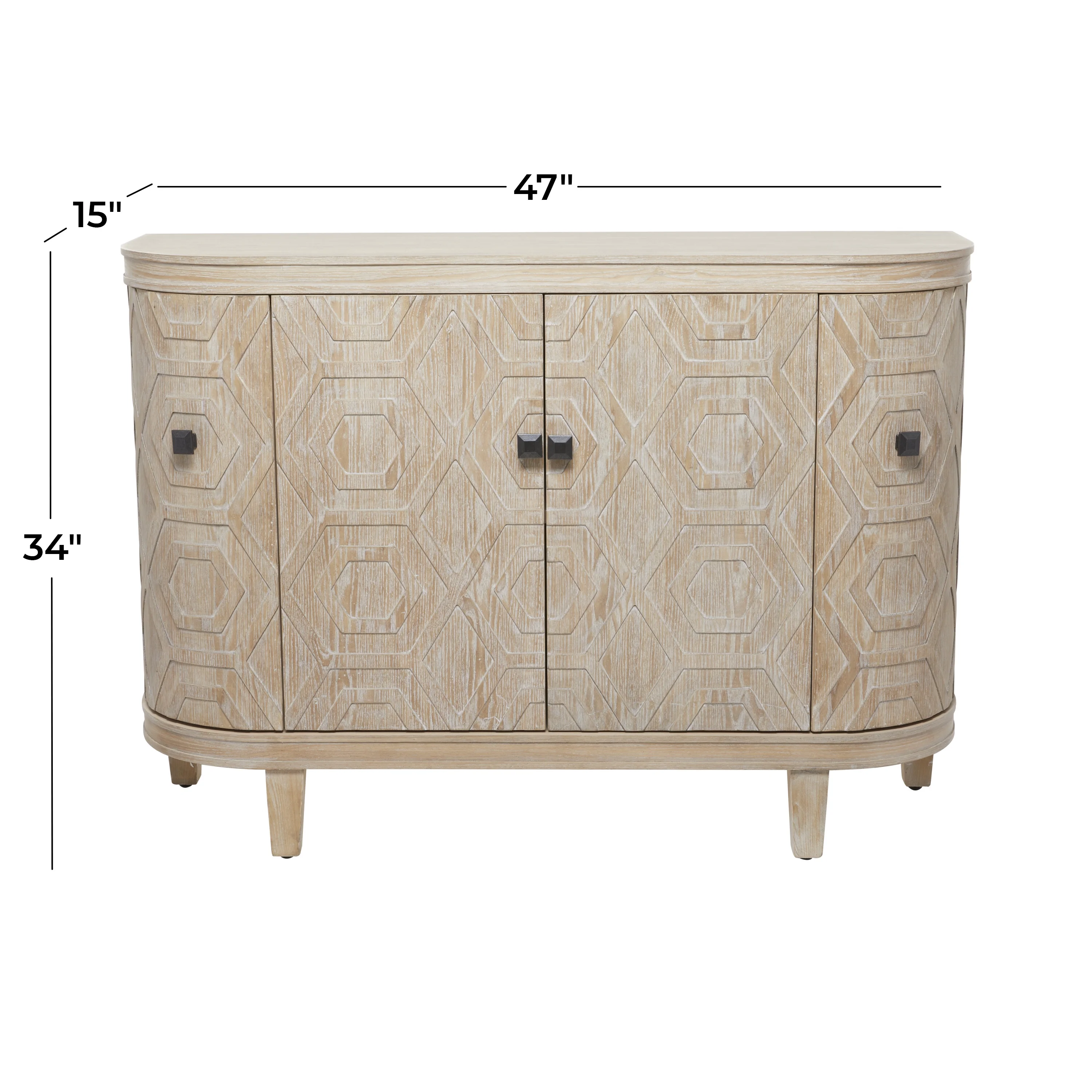 DecMode Wood Traditional Cabinet with a Neutral Palette, 47