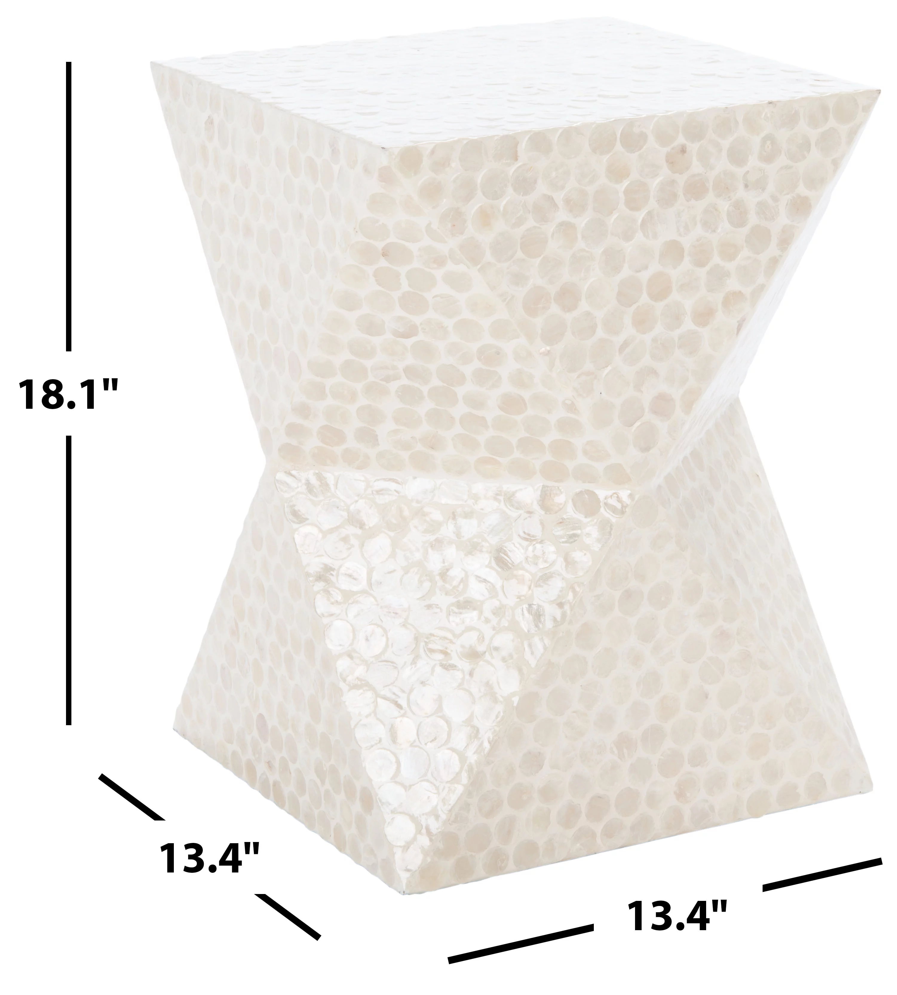 SAFAVIEH Milan Abstract Dot Square Accent Table, White