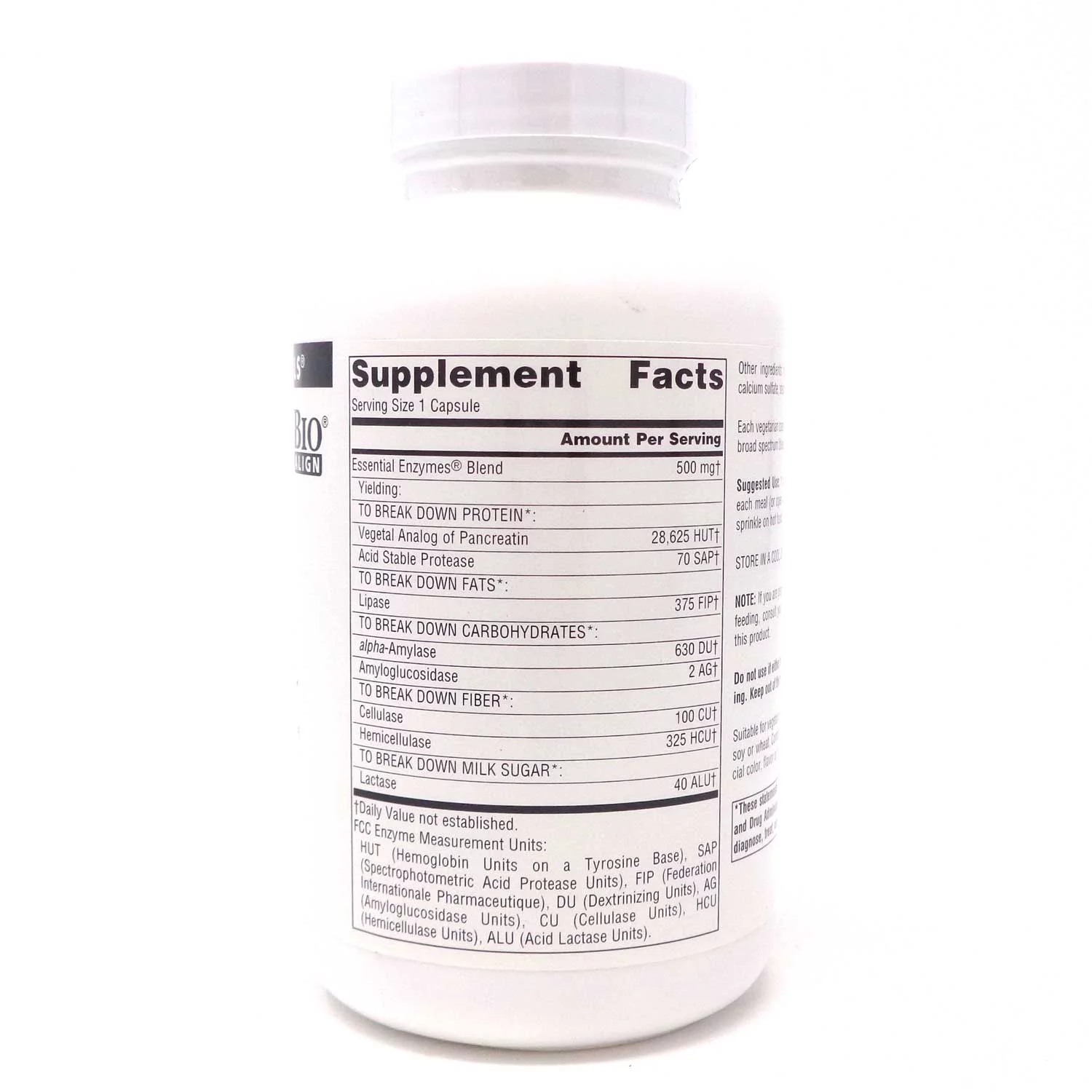 Source Naturals - Daily Essential Enzymes 500 mg. - 240 Vegetarian Capsules