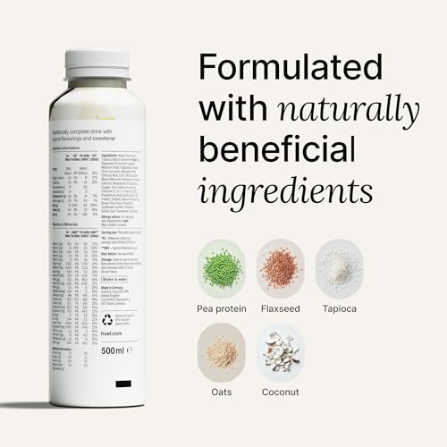 Huel Ready-to-Drink | Chocolate Meal Replacement Drink | High Protein Drink | Nutritionally Complete, Low Sugar, High Fiber, Plant Based, Vegan, Healthy | 20g Protein Per Bottle | 16.9 Fl Oz (12 Pack)