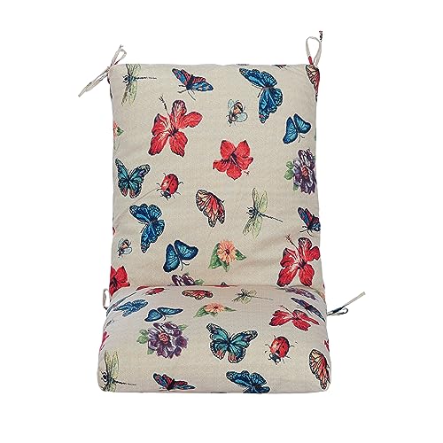 Set of 2 Outdoor Dining Chair Cushions, Patio Seating Cushions, 38x18x4.5 inch, for Garden Patio Furniture (Jungle Leopard)