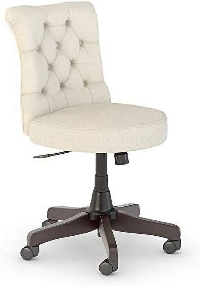 HOOMHIBIU Key West Mid Back Tufted Office Chair  Light Gray Fabric