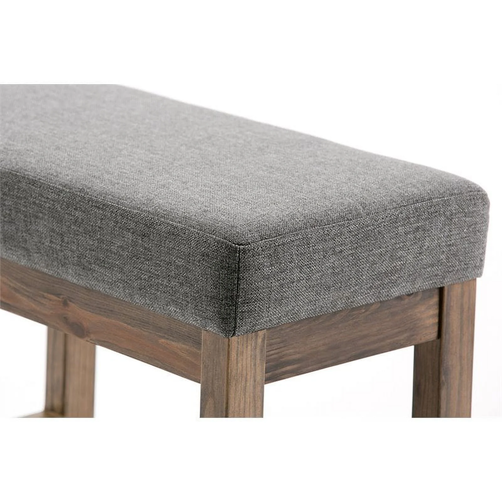 Atlin Designs Small Living Room Bench in Gray