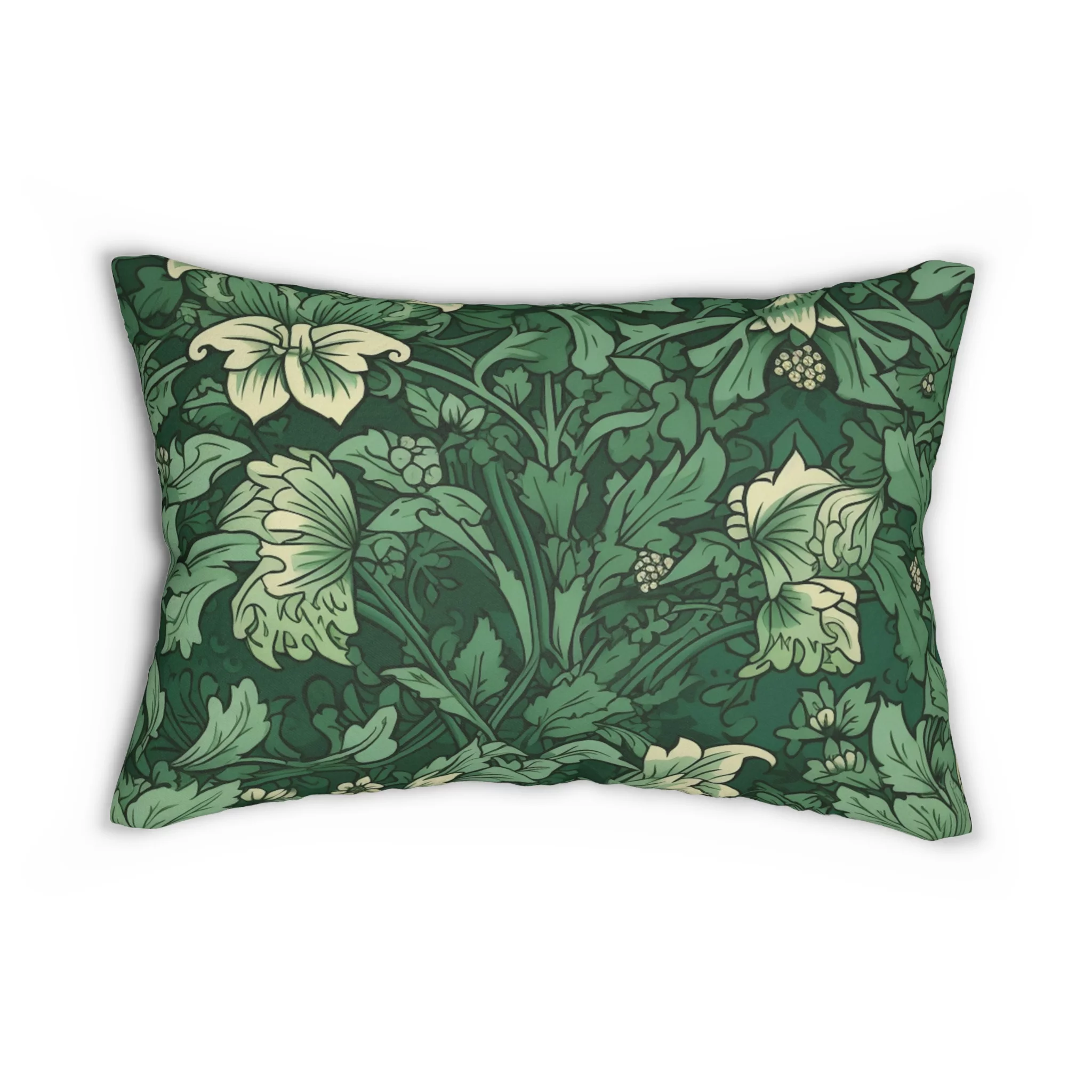 Lumbar Pillow with Jacobean Design