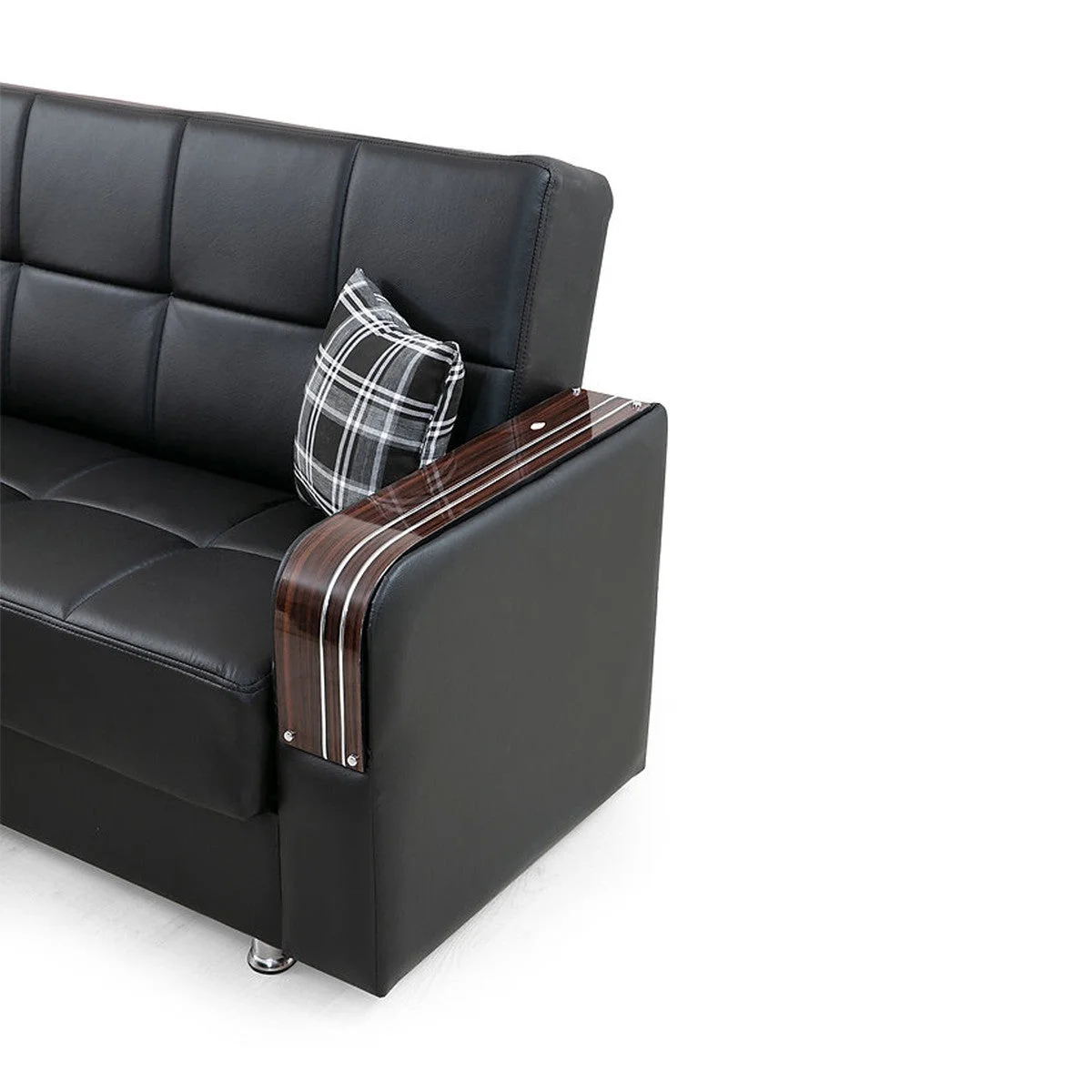 London Black Reversible Sectional Sofa