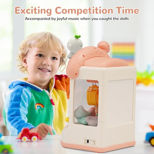 Claw Machine for Kids, Mini Claw Vending Machine for Kids Girls Over 3 Years, Included 30 pcs Toys