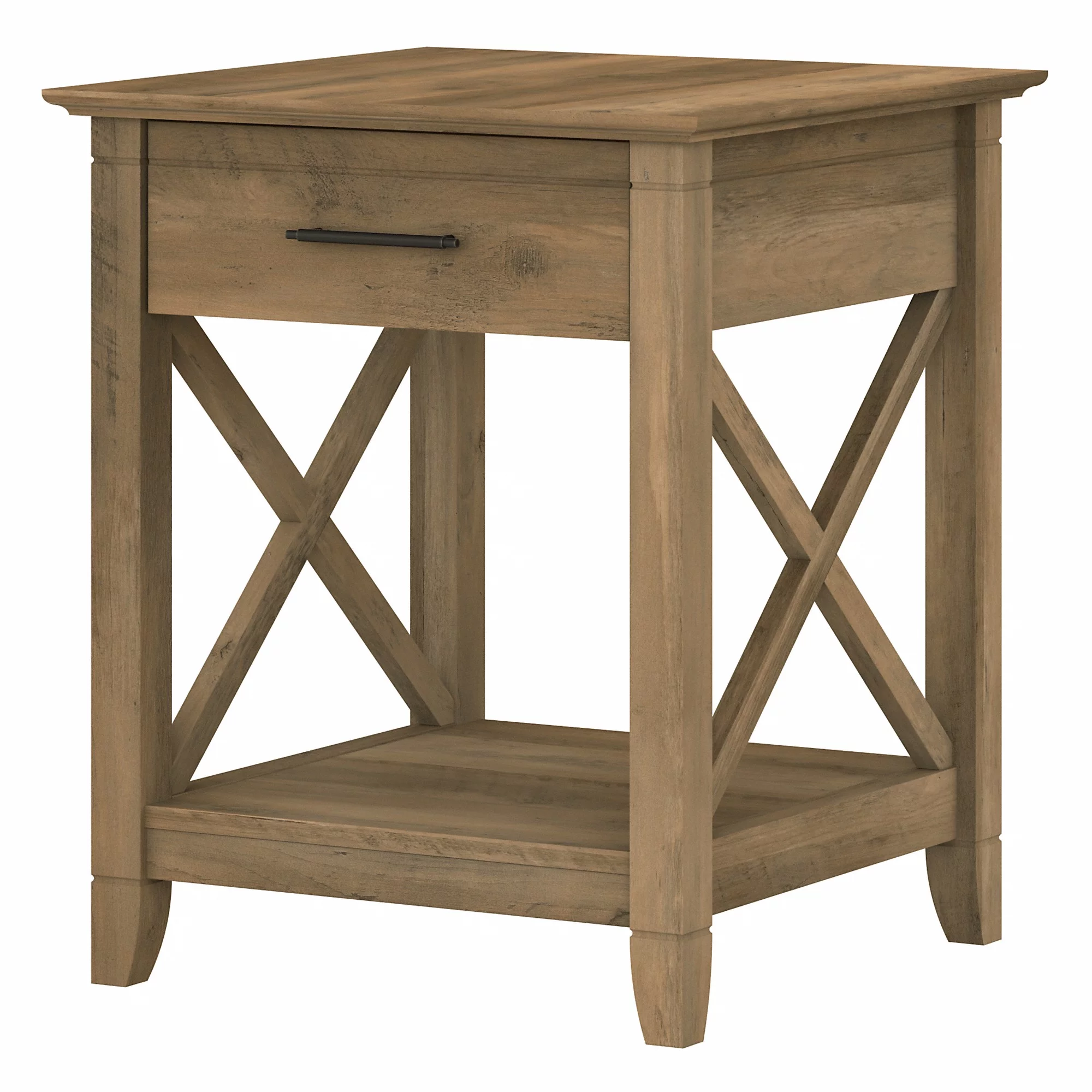 Bush Furniture Key West Nightstand, Reclaimed Pine