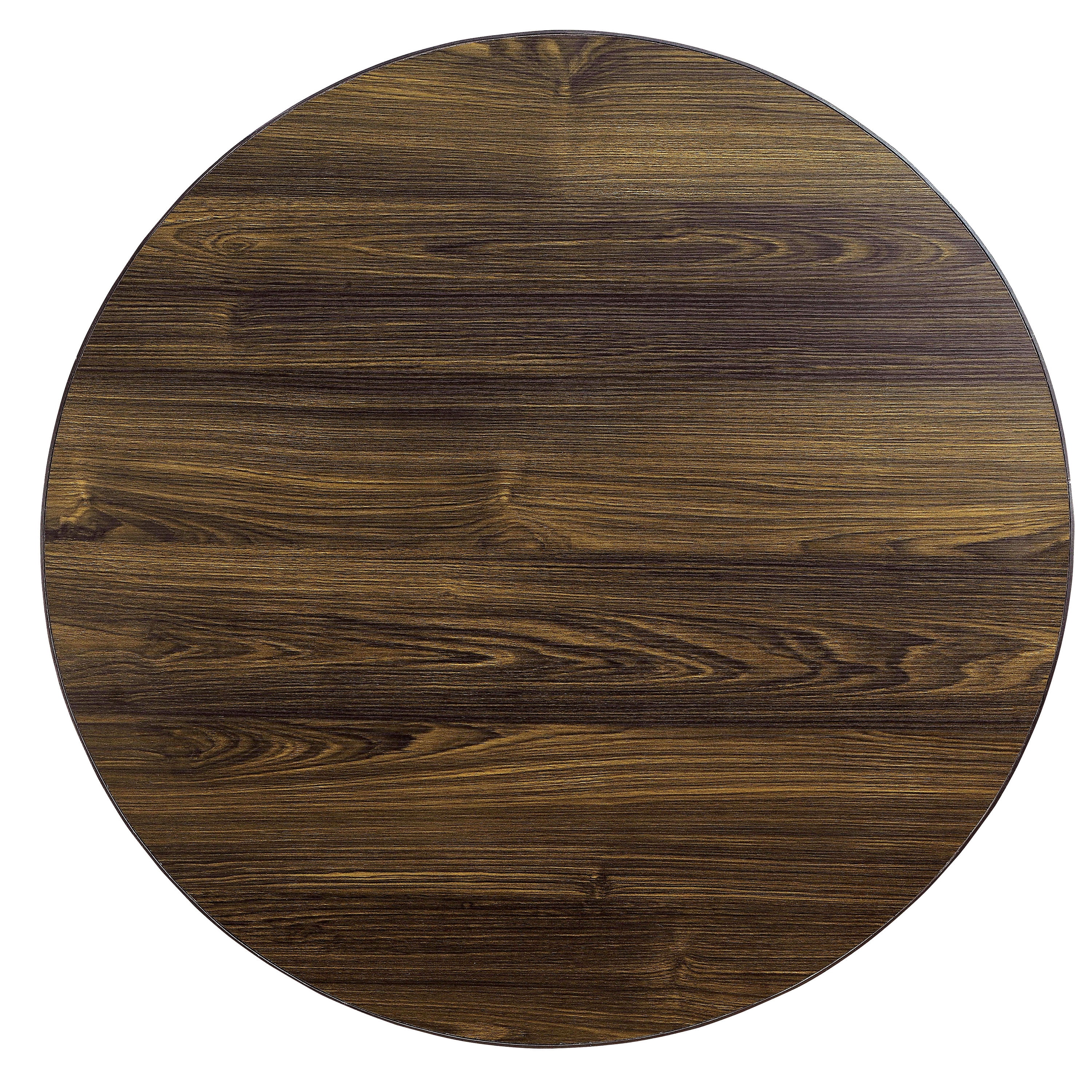 Furniture of America Gabriel Wood 1-Shelf Round Dining Table, Light Walnut