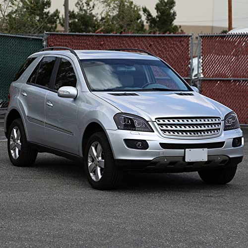 Spec-D Tuning Chrome Projector Headlights w/LED Sequential Signal Compatible with 2006-2008 Mercedes Benz W164 ML350 ML500 ML-Class, Left + Right Pair Headlamps Assembly