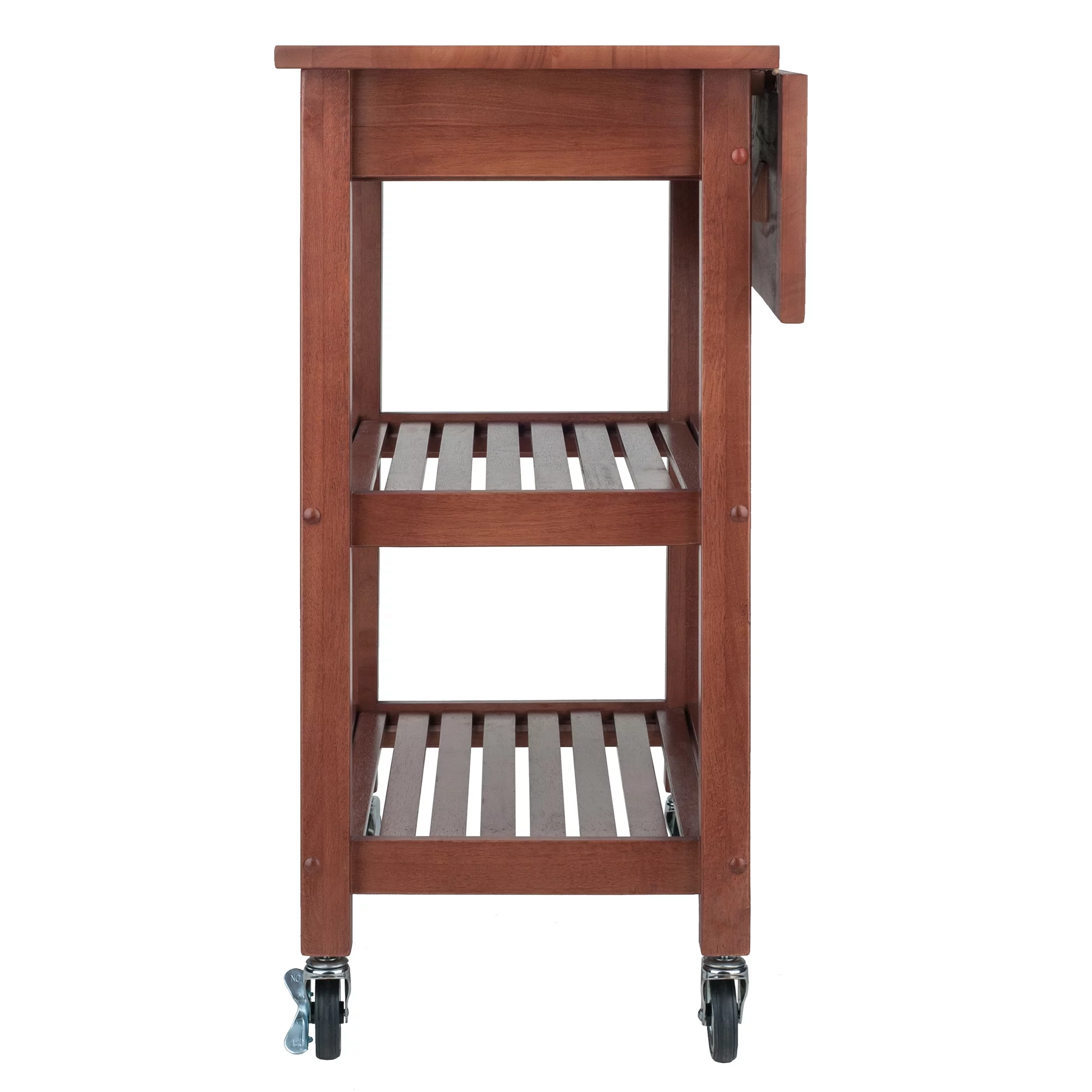 Winsome Wood Jonathan Drop Leaf Kitchen Utility Cart, Walnut Finish