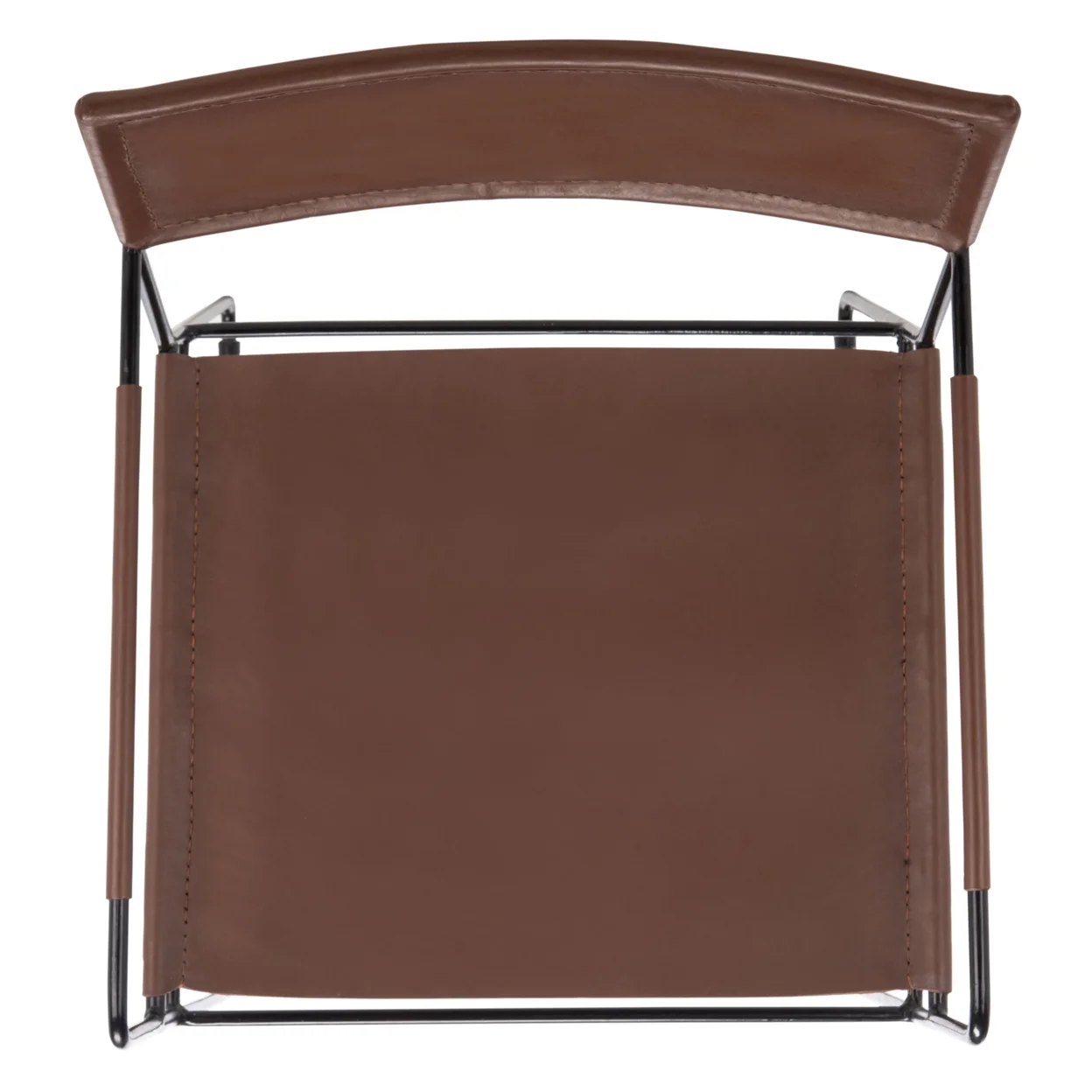 SAFAVIEH Alyx Leather Dining Chair Set of 2 Cognac / Black