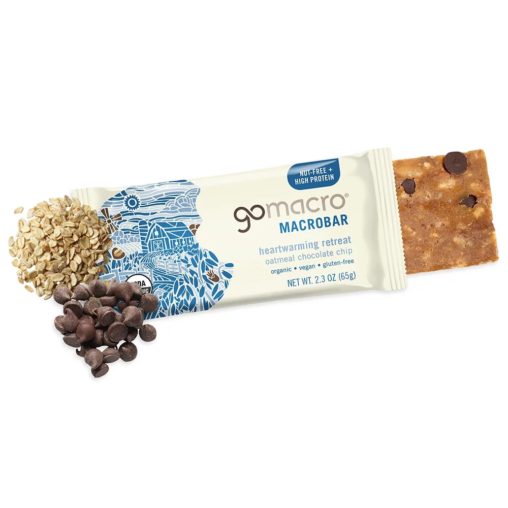 GoMacro MacroBar, Oatmeal Chocolate Chip, Organic Vegan Protein Bars, 4 ct Pack Of 7