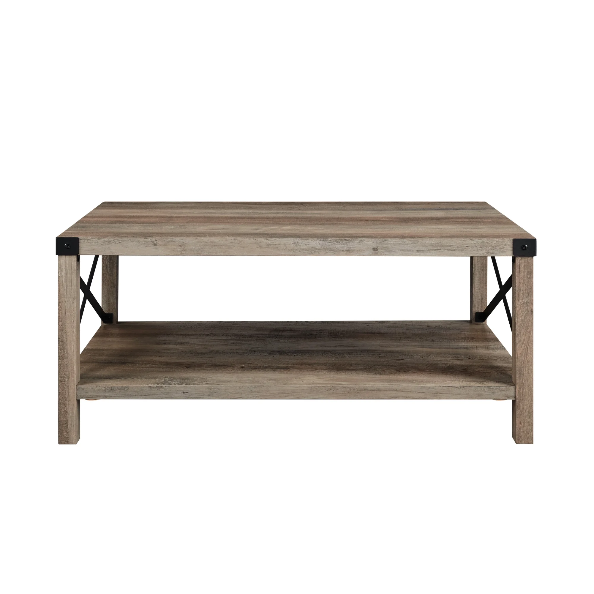 Desert Fields Magnolia Metal X Coffee Table, Gray Wash