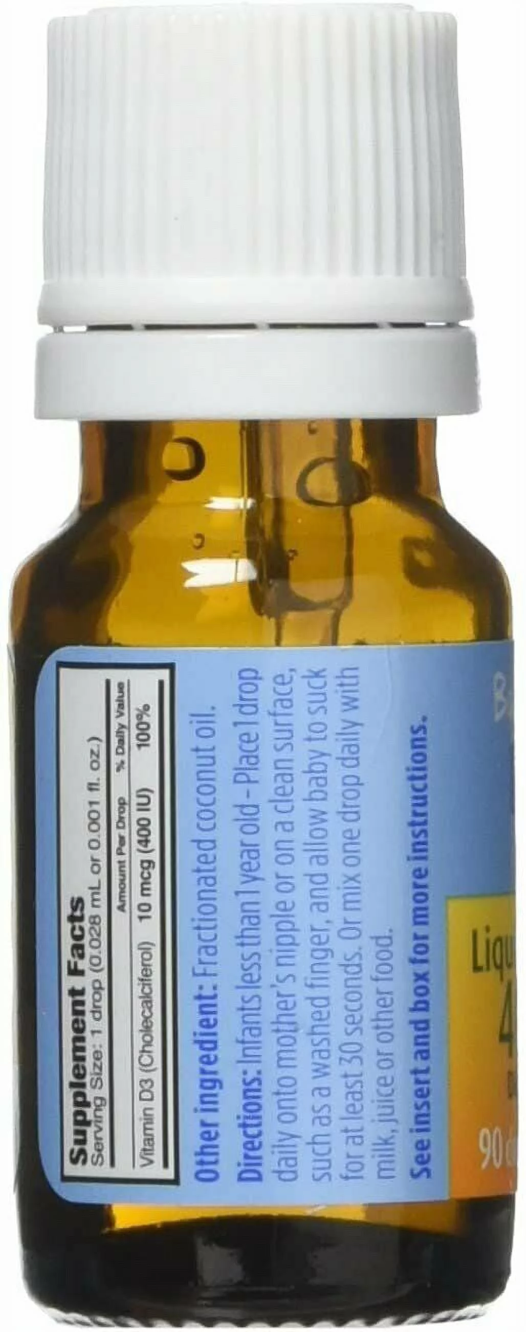 Ddrops Baby Liquid Vitamin D3 400 IU 2.50 mL (90 drops) (Pack of 4)