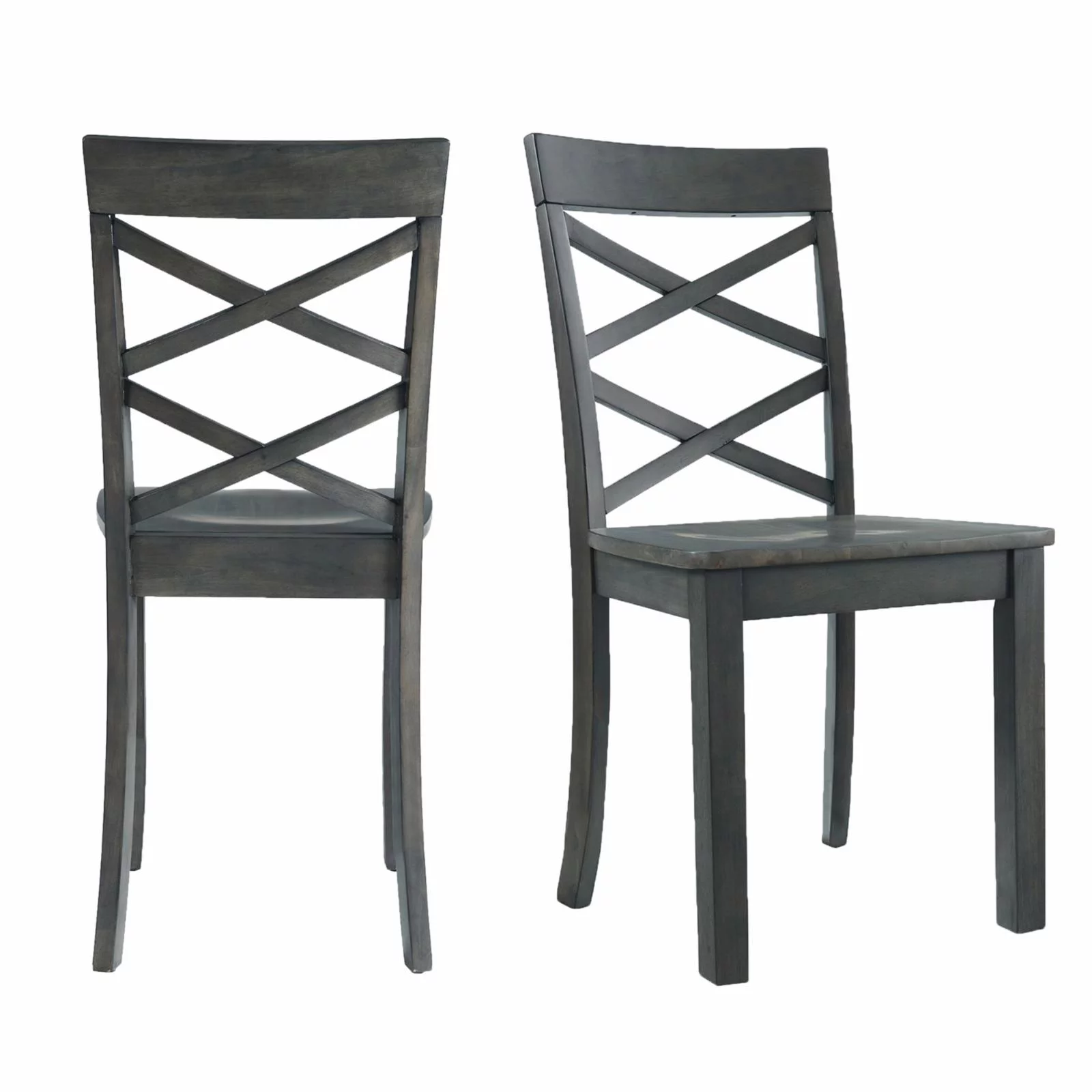Picket House Furnishings Regan Standard Height Side Chair Set in Gray