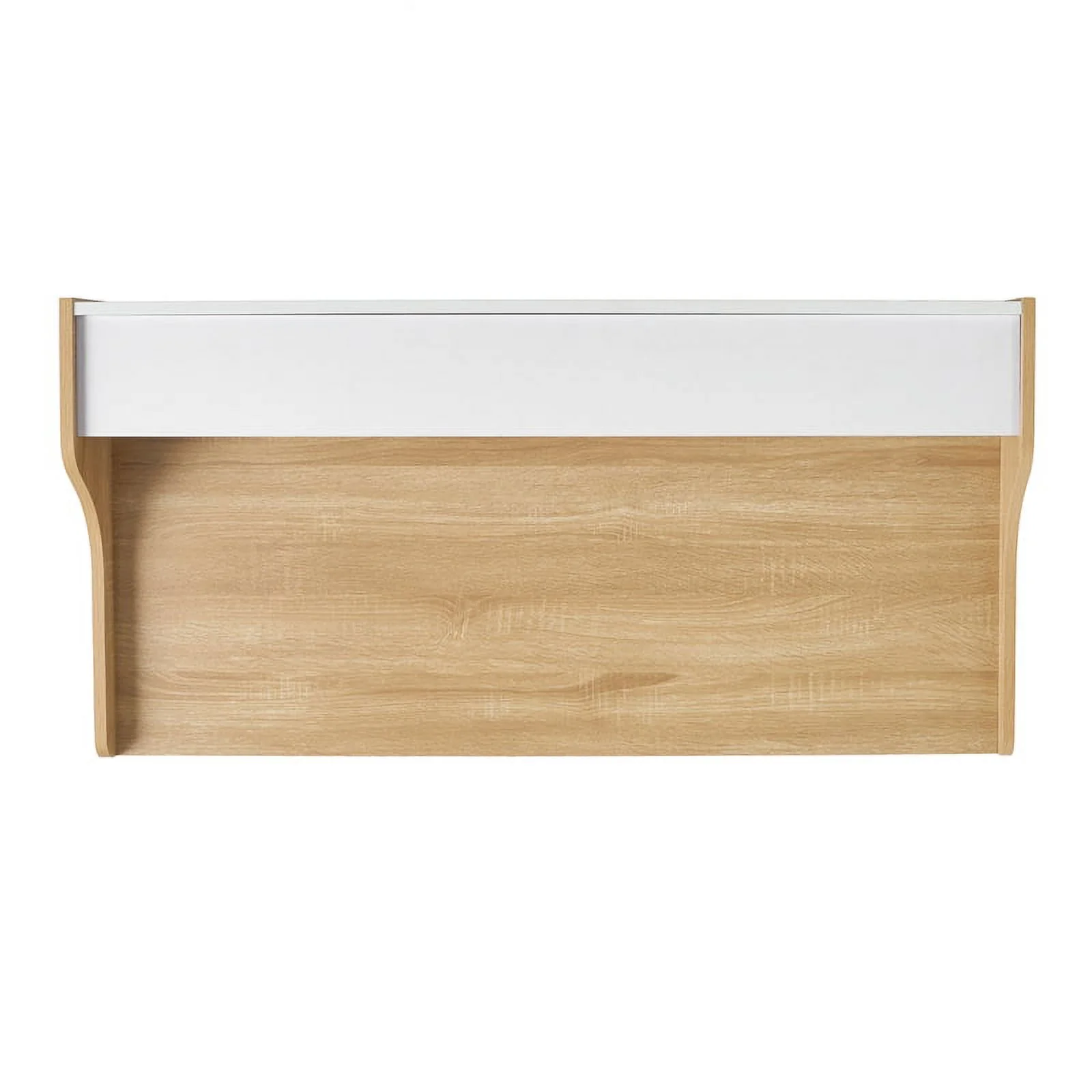 Noble House Aalto Modern Faux Wood Computer Desk in Oak and White