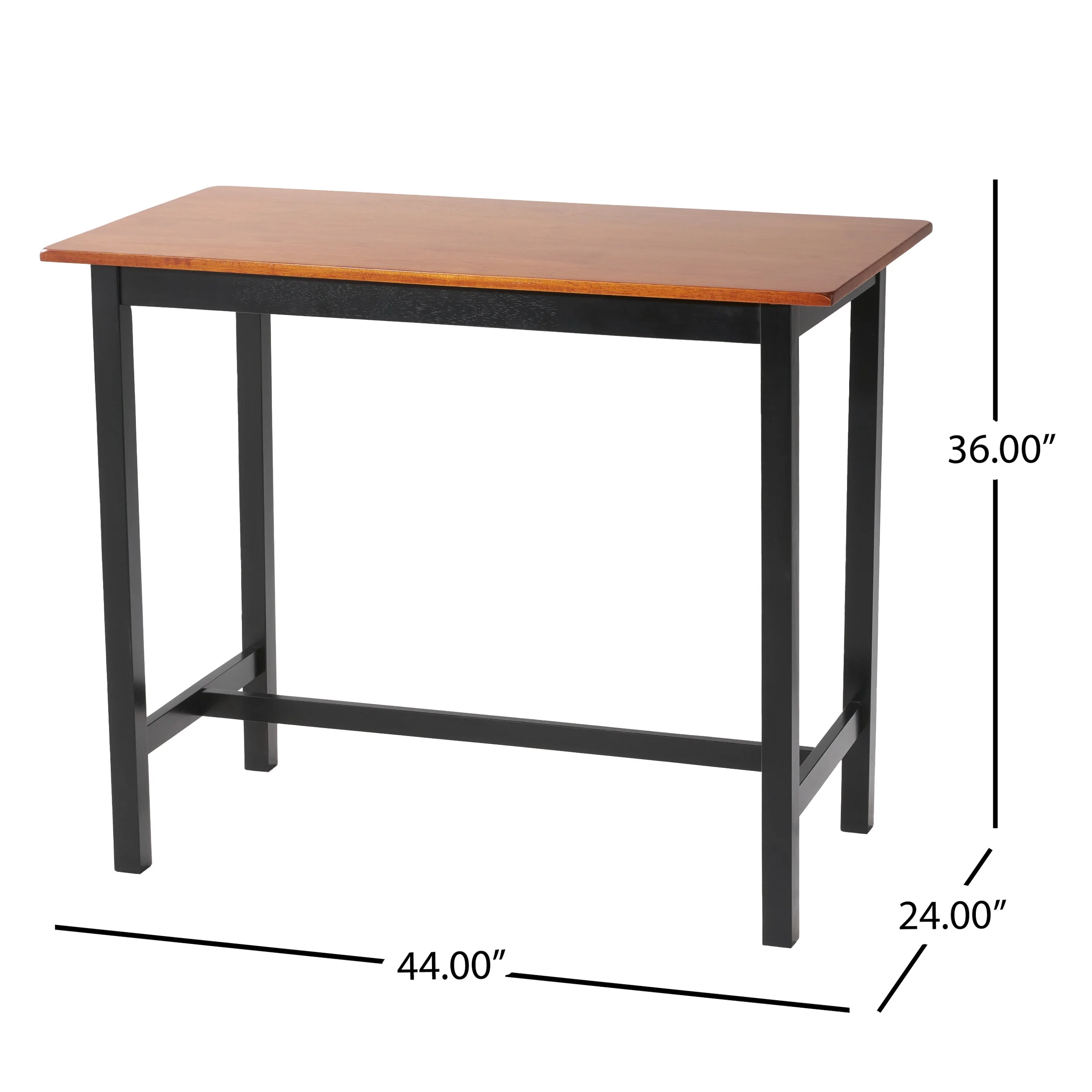 Noble House Parma 4 - Piece Black Wood Dining Set