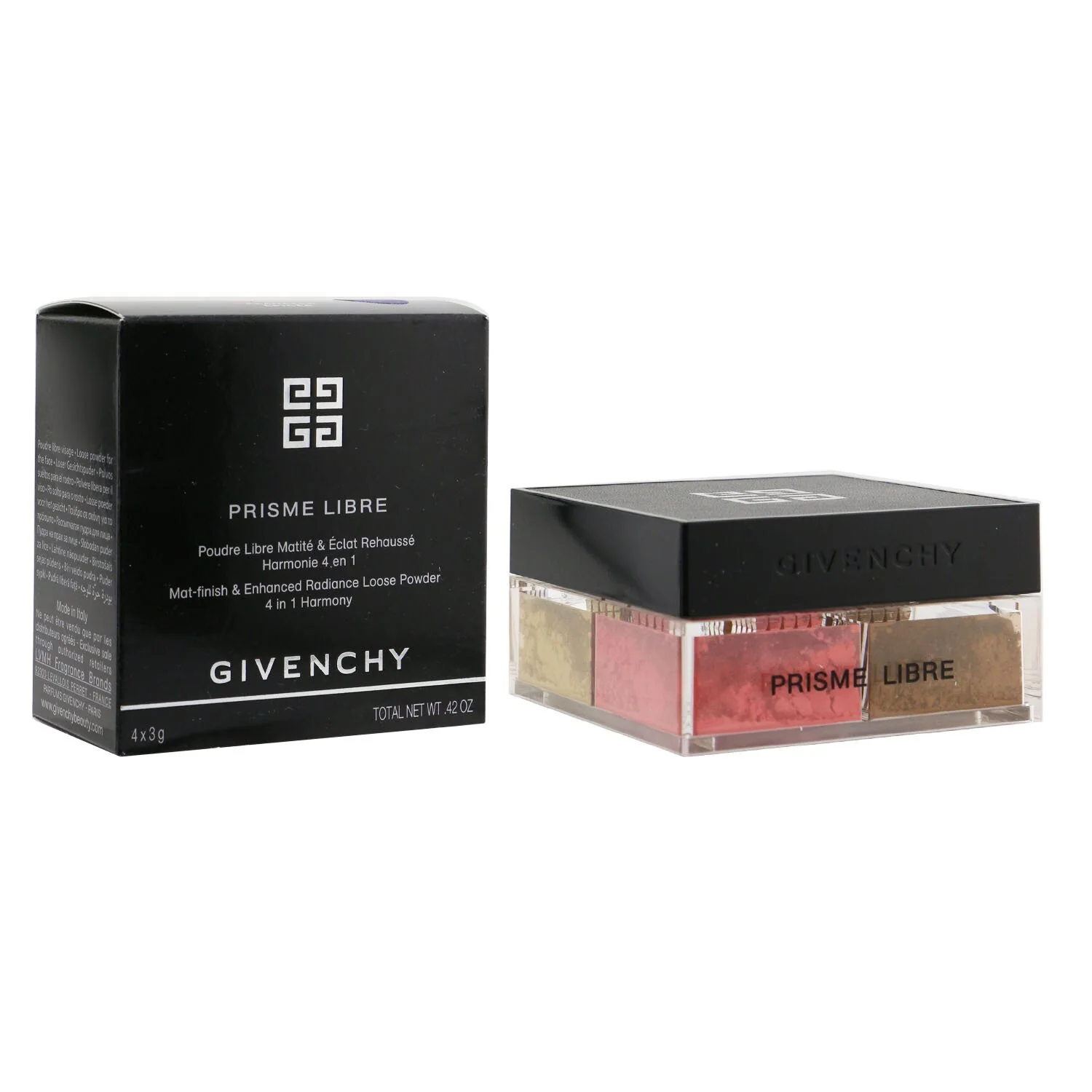 Givenchy Prisme Libre Mat Finish & Enhanced Radiance Loose Powder 4 In 1 Harmony - # 1 Mousseline Pastel  4x3g/0.105oz