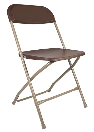 Plastic Folding Chair, 10 Pack, 650lb Weight Capacity - Indoor Outdoor, Portable, Stackable with Steel Frame - for Events, Office, Wedding, Party, Picnic, Kitchen, Dining