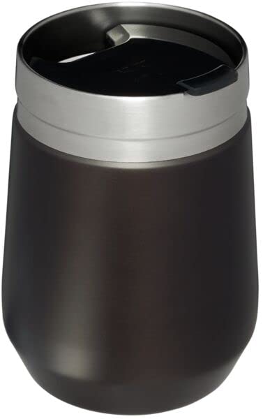 Stanley GO Everyday Wine Tumbler 10 oz | Press Fit Drink Through Lid | Beverage, Coffee, and Cocktail Cup | Insulated Stainless Steel Wine Glass | BPA-Free | Ash