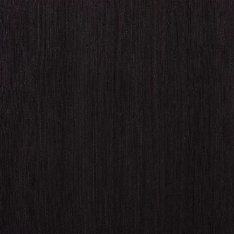 Bowery Hill 5-Drawer Mid-Century Engineered Wood Dresser in Black Oak