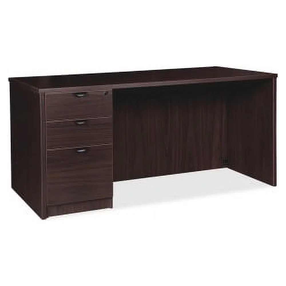 Lorell Prominence 2.0 Espresso Laminate Box/Box/File Left-Pedestal Desk - 3-Drawer 1