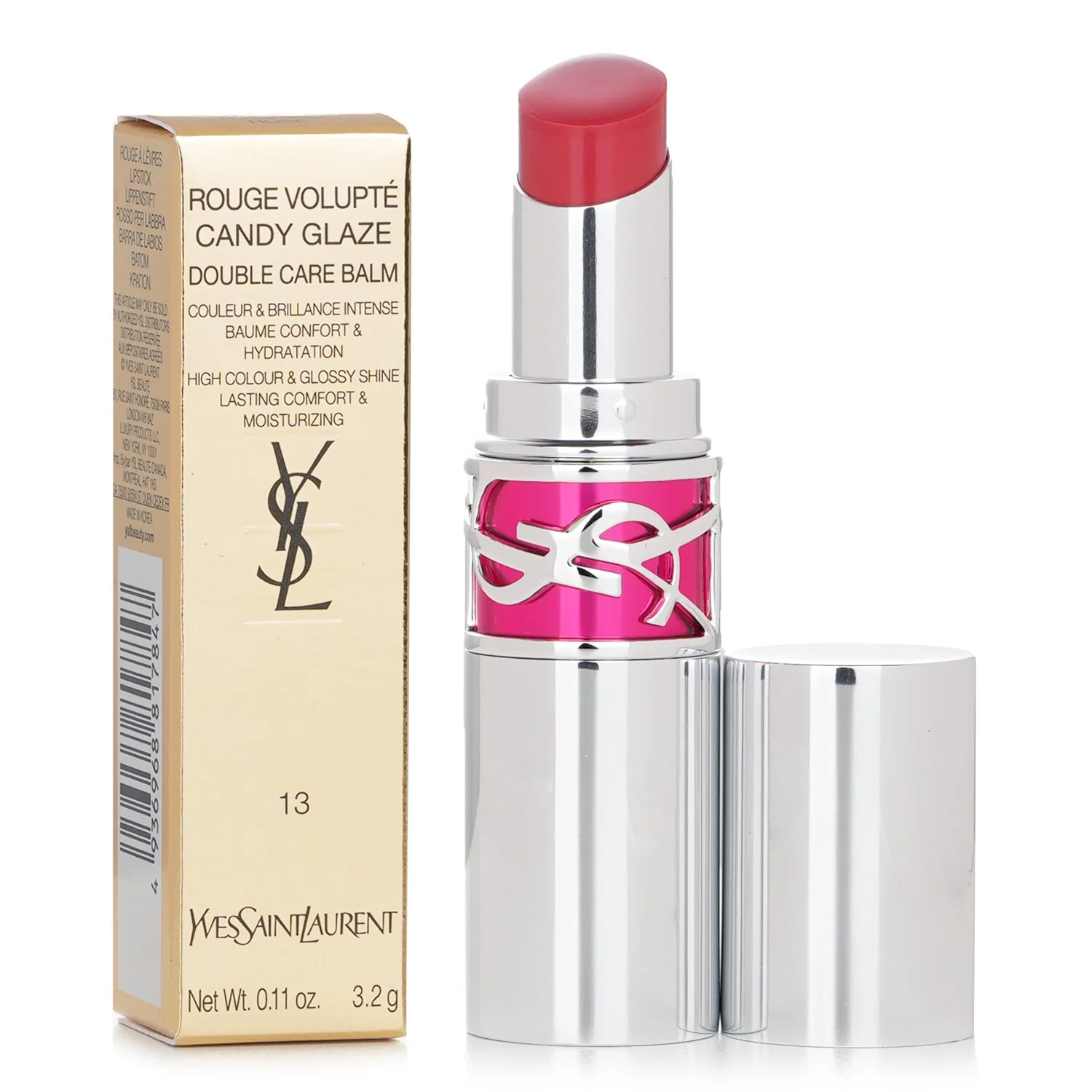 Yves Saint Laurent Rouge Volupte Candy Glaze Double Care Balm - # 4 Nude Pleasure  3.2g/0.11oz