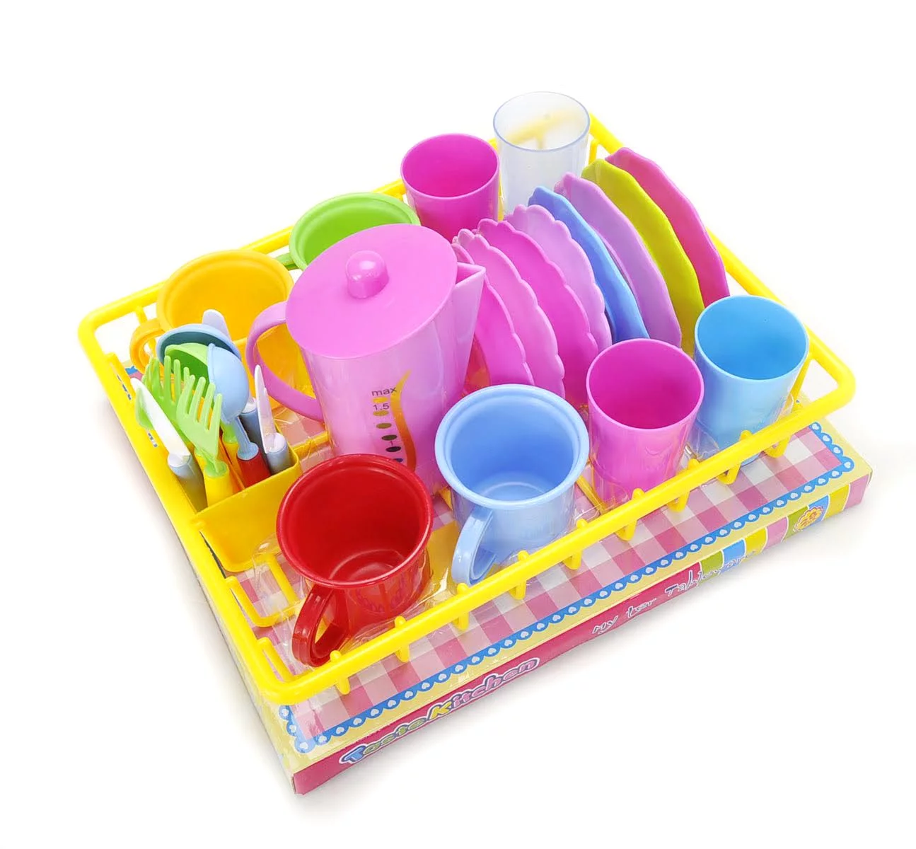 Play Dishes Kitchen Wash And Dry Tea Playset