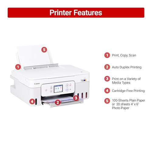 Canon MegaTank G3270 All-in-One Wireless Inkjet Printer. for Home Use, Print, Scan and Copy