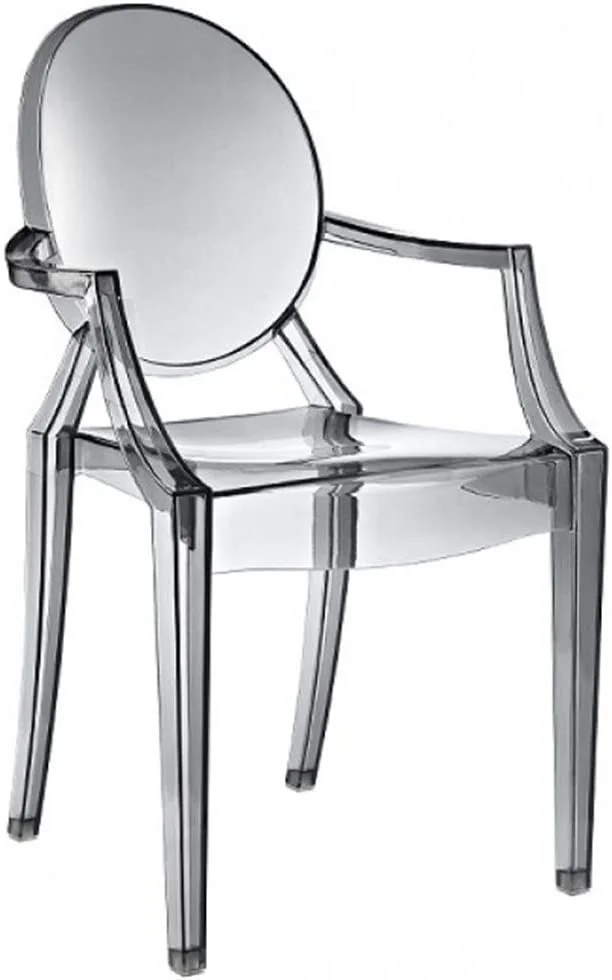 KHBIULIFE - Set of 2 - Smoke - Modern Louis XIV Arm Chair