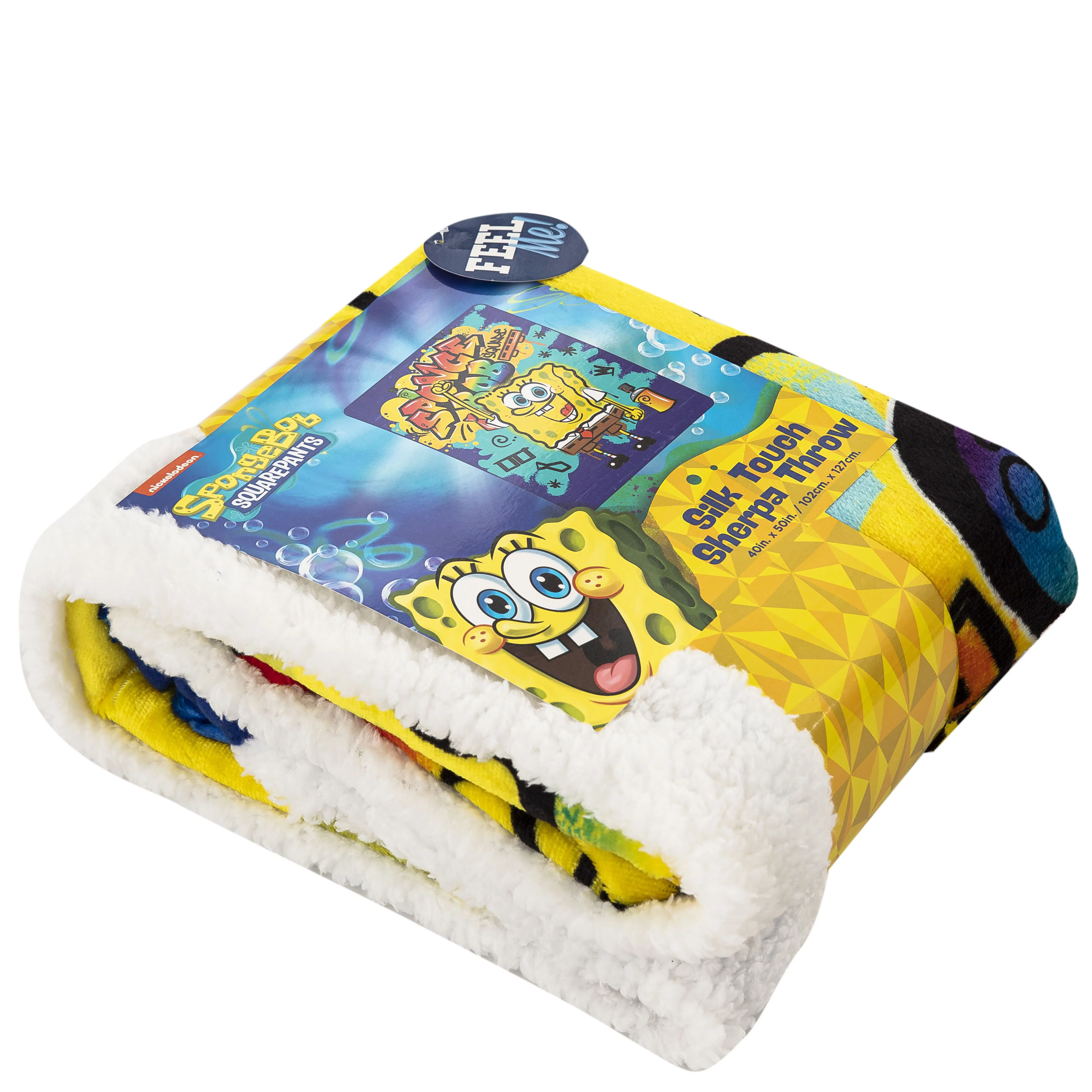 Spongebob Graffiti Bob Silk Touch Sherpa Blanket