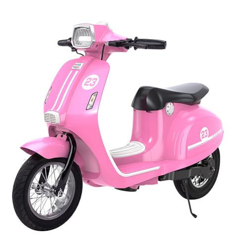 Kids Motorcycle, 2 Wheel Electric Motorcycle for Girls Ages 8-14, 24V Ride on Toys with Music, Story, Headlight, 3 Speed Options, Up to 60min Ride Time, for Riders up to 143 lbs, Easy Assemble, Pink