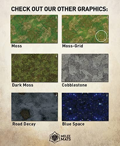 Battle Game Mat - 48x48 - Dungeons Tabletop Dragons Dice Role Playing Map - Wargaming RPG Warfare 40k Flames War - Reusable Miniature Figure Board Games - Warhammer Gaming Vinyl Mat