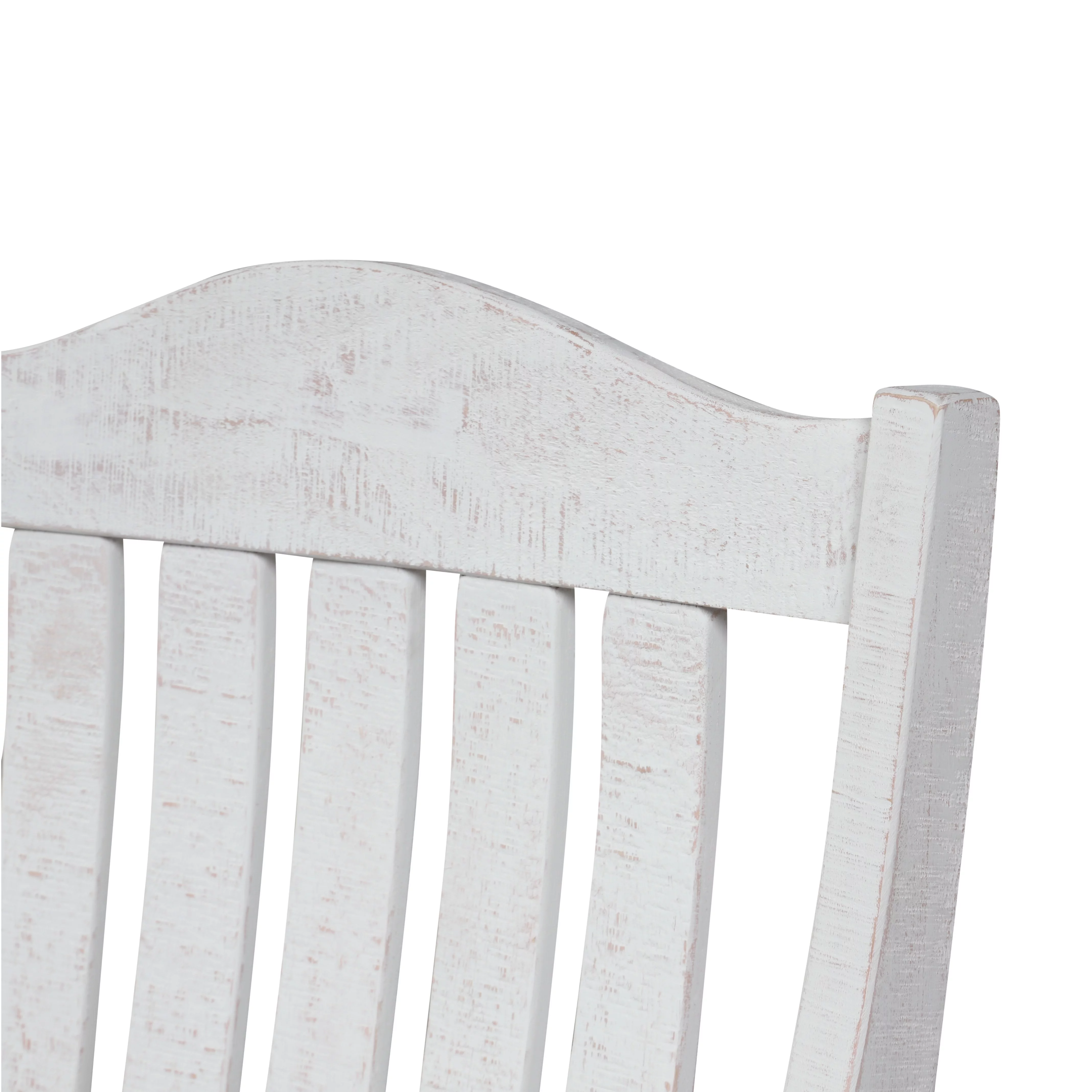 Roundhill Furniture Ebret Farmhouse 5-Piece Two-tone Distressed Dining Set, Brown and White