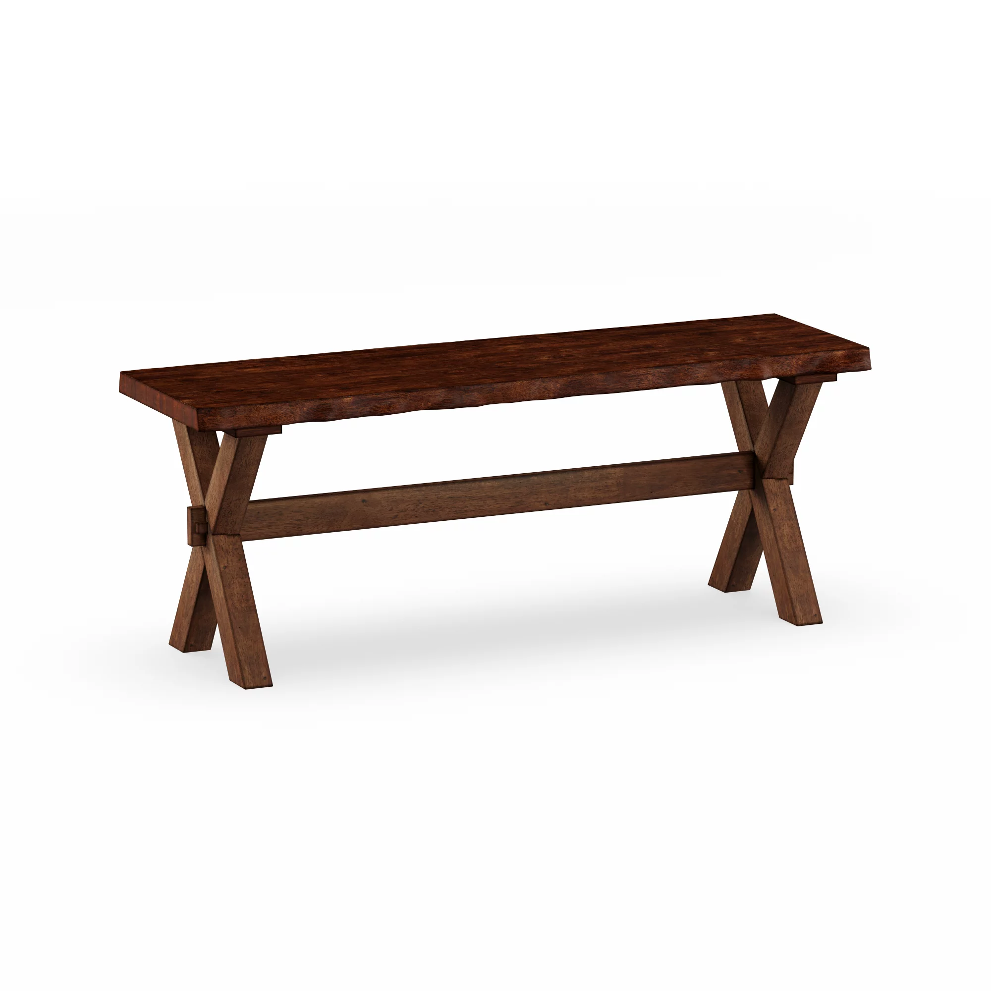 Desert Fields Cocina Live Edge Dining Bench, Walnut