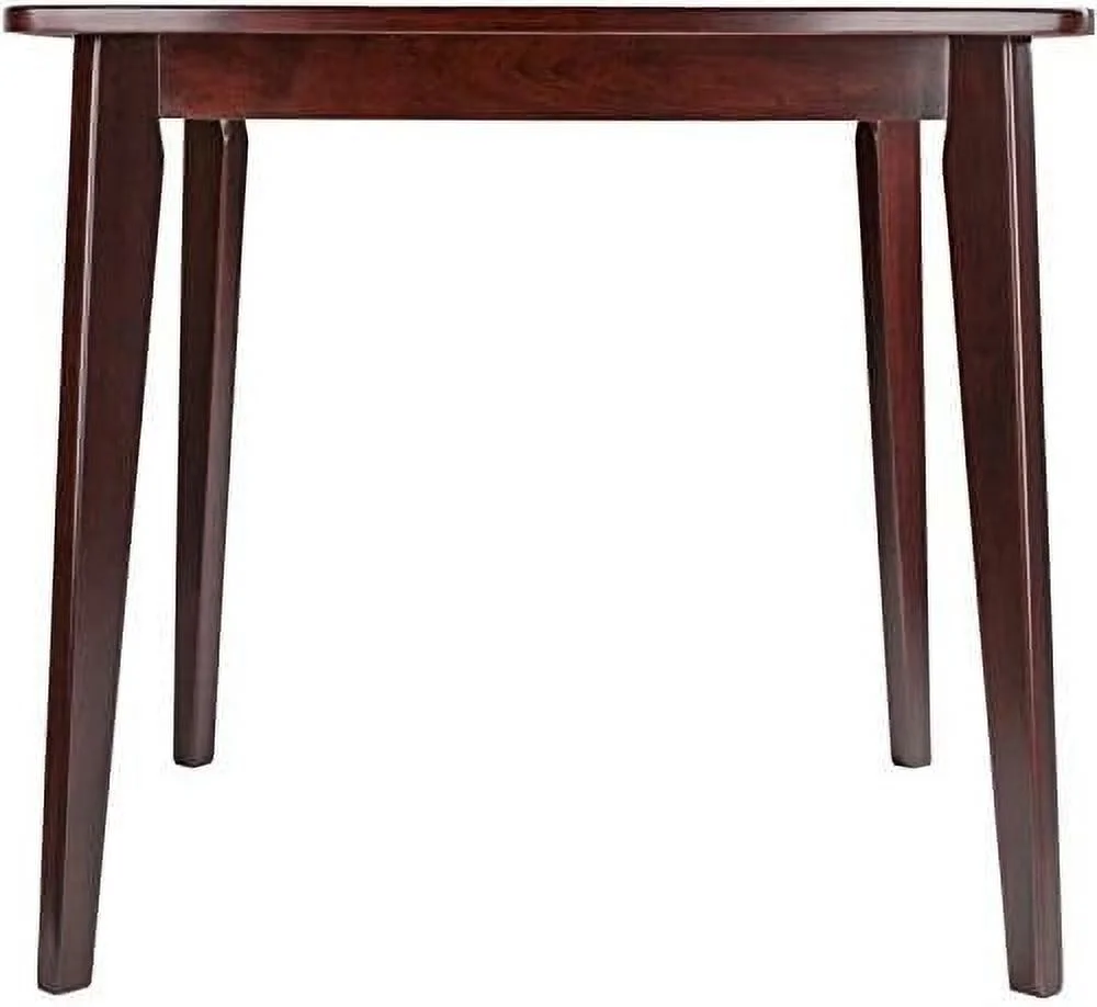 KHBIULIFE 34" Square Transitional Solid Wood Dining Table in Walnut