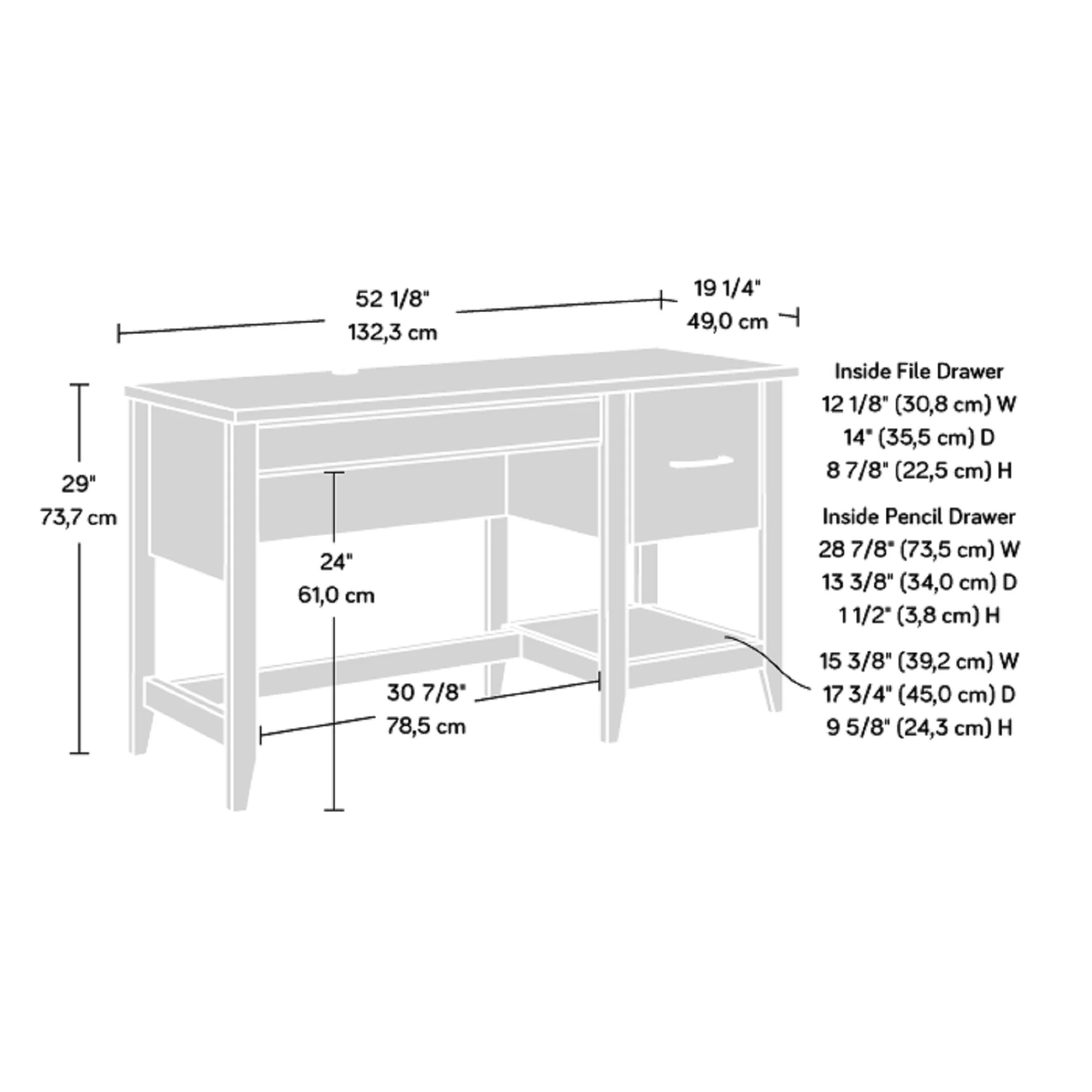 Sauder Summit Station Collection Desk
