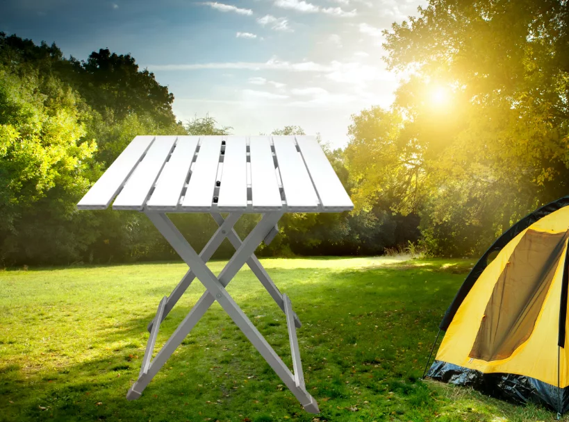 Ozark Trail Aluminum Camping Table, Silver