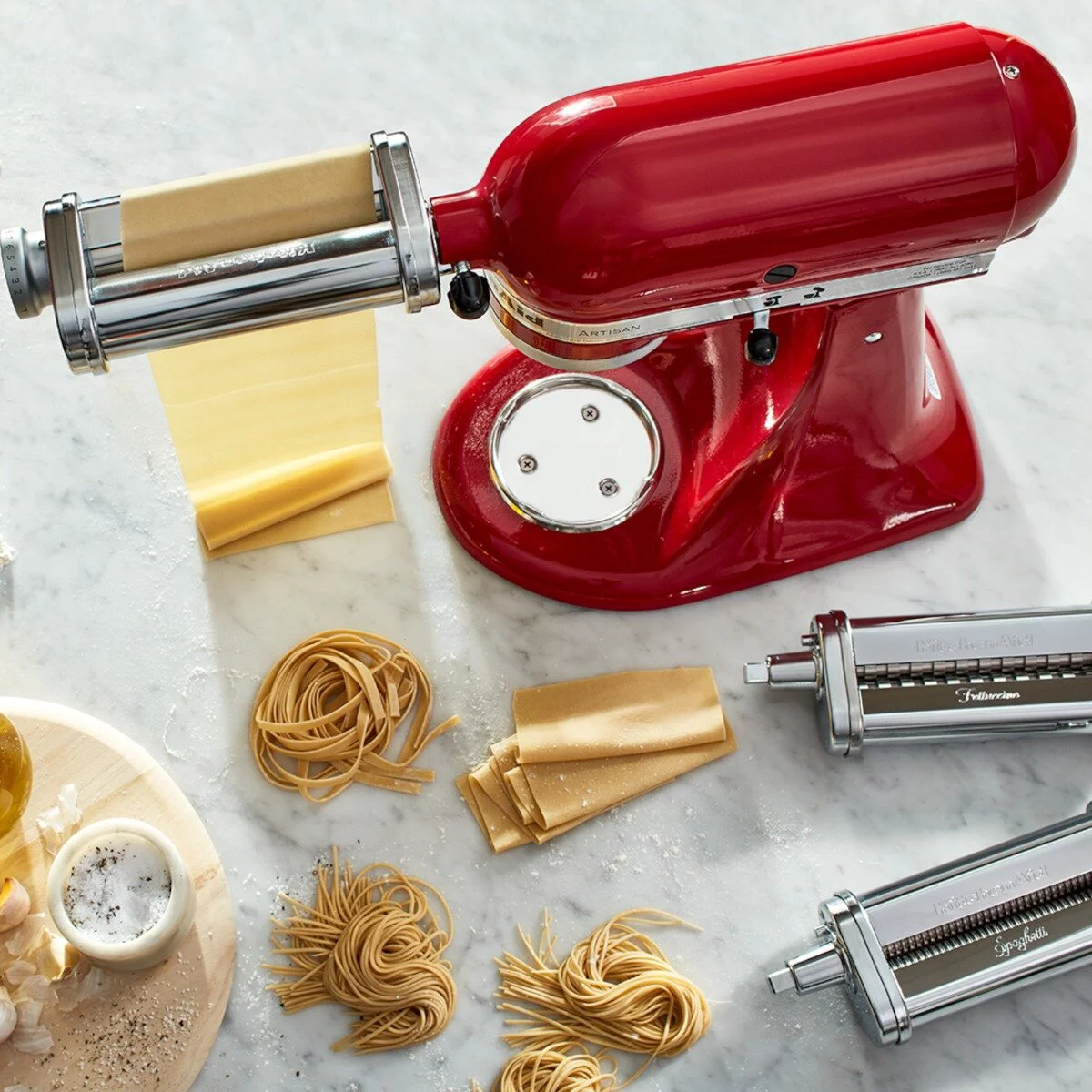 KitchenAid Used Pasta Roller & Fettuccine/Spaghetti Cutter Attachments