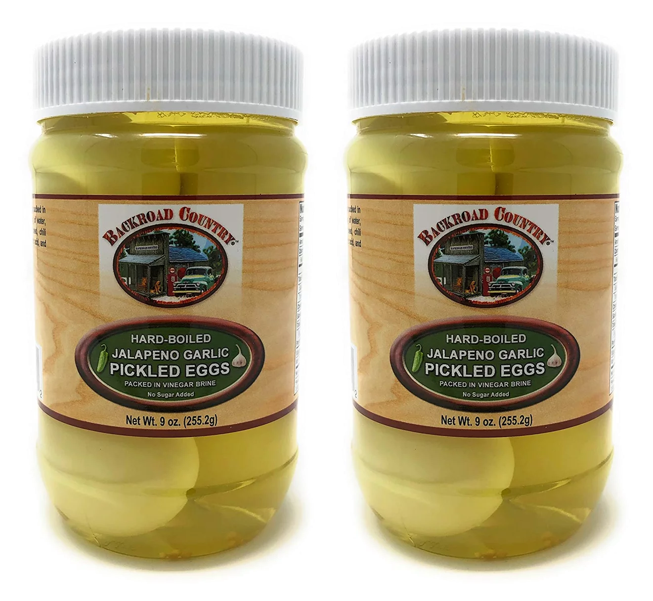 Backroad Country Jalapeno Garlic Pickled Eggs, 2-Pack 9 oz. PET Jars