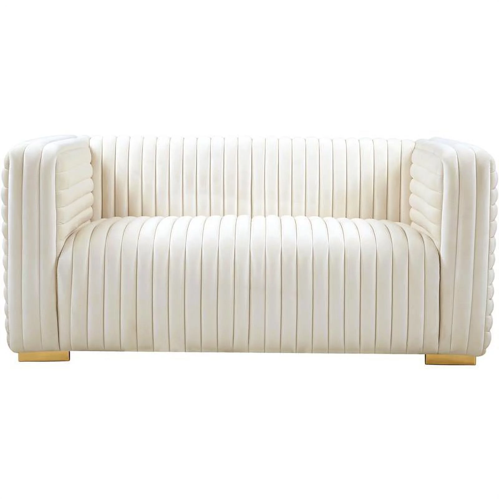 Meridian Furniture Ravish Cream Velvet Loveseat