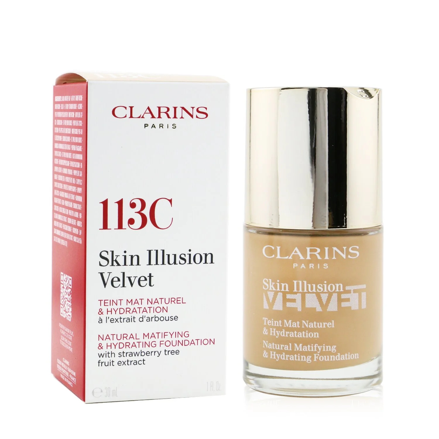 Clarins Skin Illusion Velvet Natural Matifying & Hydrating Foundation - # 110N Honey  30ml/1oz
