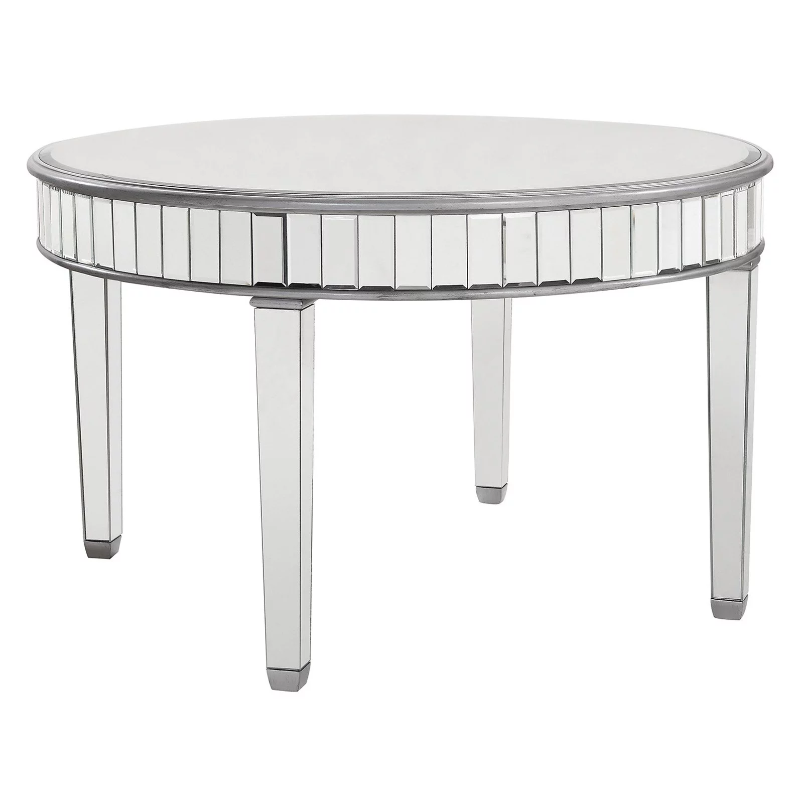 Elegant Lighting Chamberlan Mirrored Round Dining Table