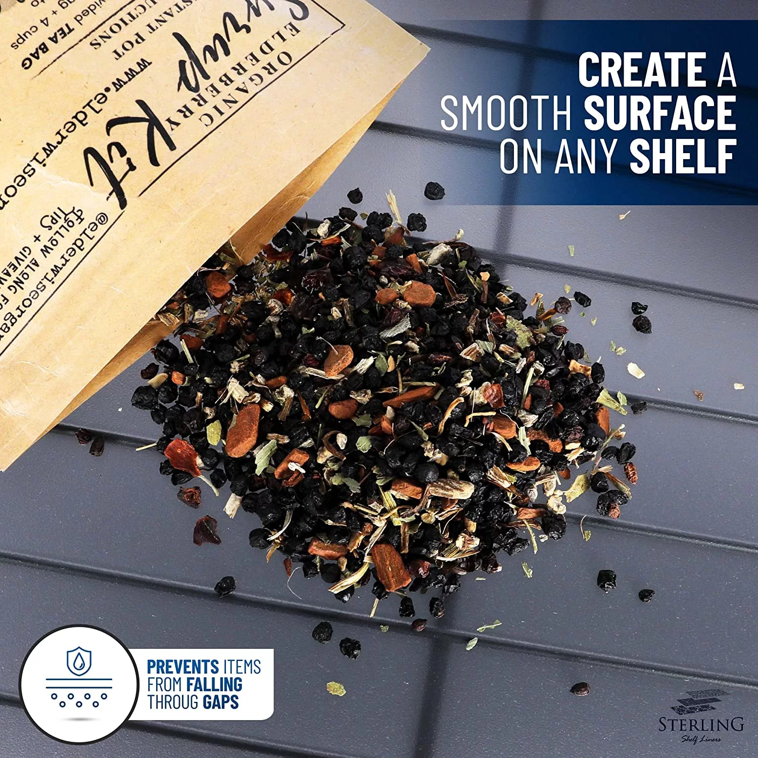 Sterling Shelf Liners - Set of 3 - Fits Sandusky Wire Shelves, Graphite, 14x24