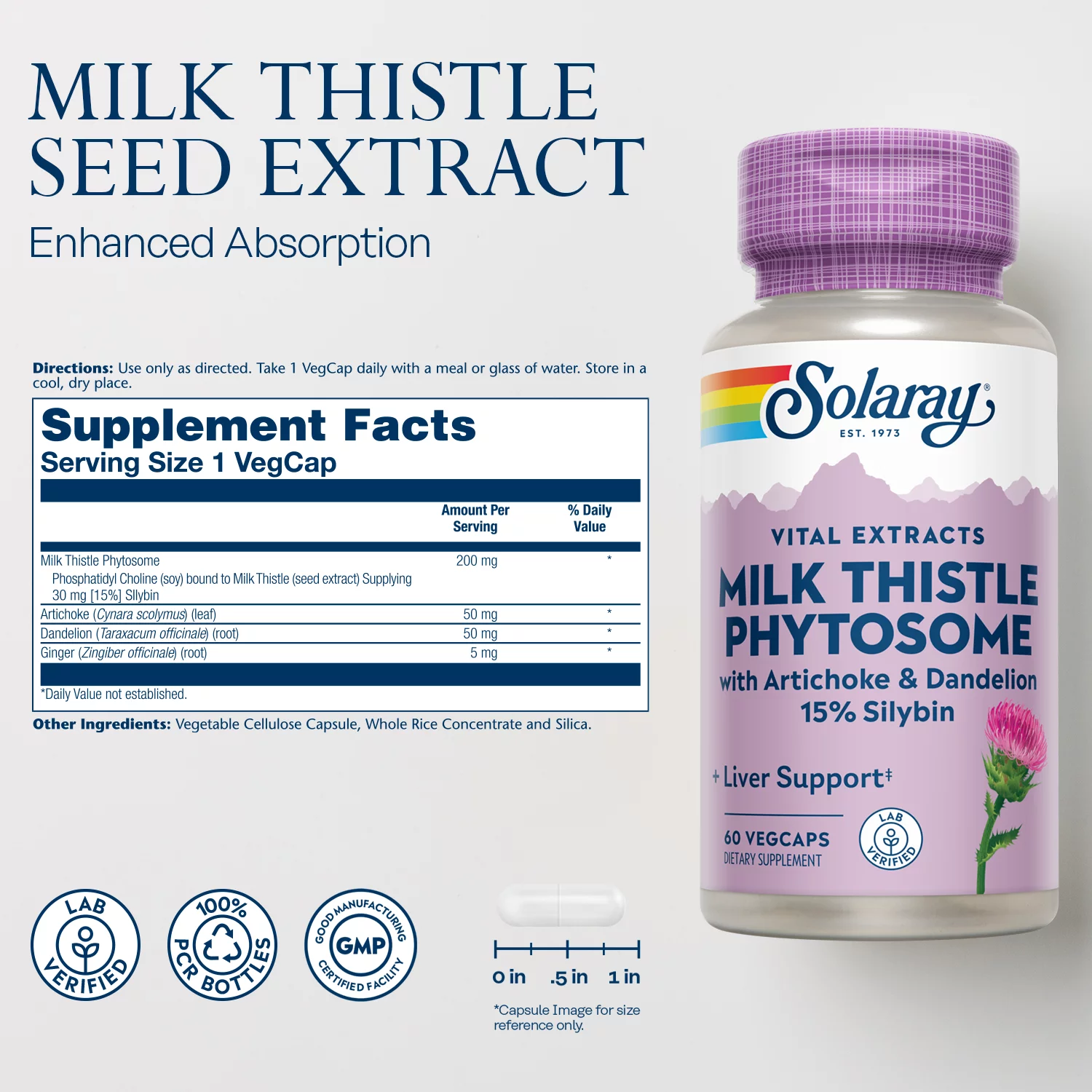 Solaray - Milk Thistle Phytosome, 60 capsules