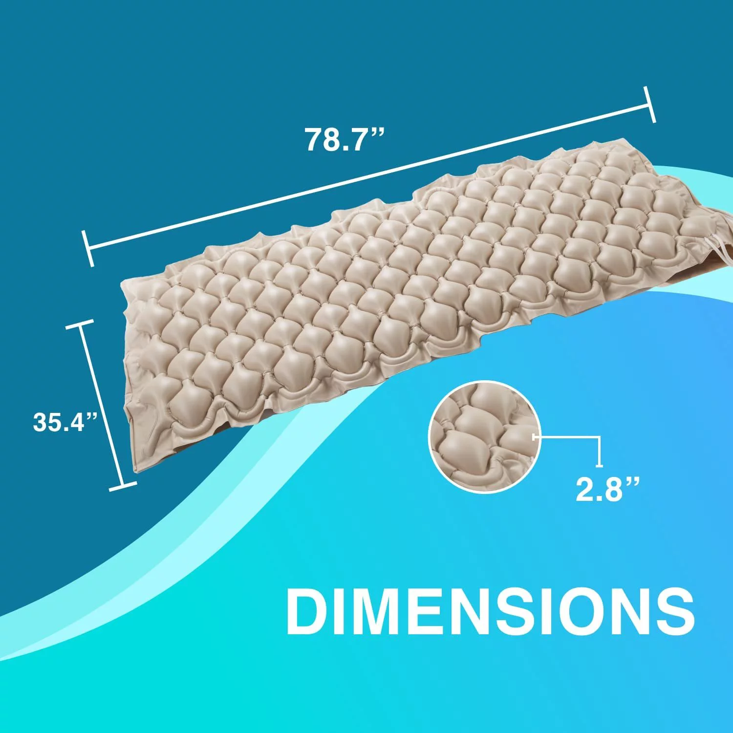 MedVance Premium Alternating Air Pressure Mattress Pad with Ultra Quiet Alternating Pump