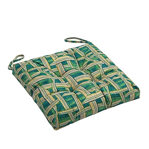 2-Pack Outdoor/Indoor Wicker Patio Seat Cushion Pad with Ties - Dining Chair Cushion, 17