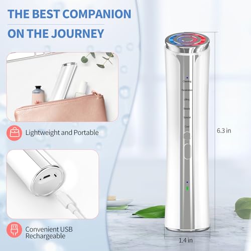 Texet Skin Tightening Device 6-in-1 Microcurrent Facial Device Face Massager, Firming,Lifting, Toning, Wrinkle